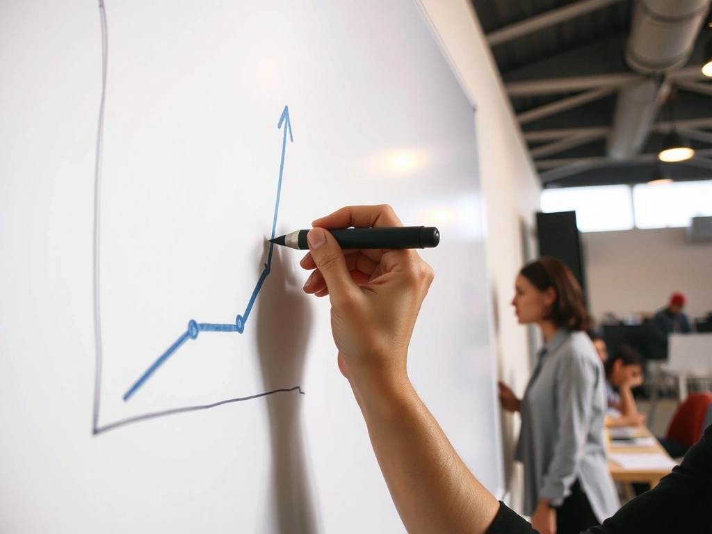 Graphique en croissance